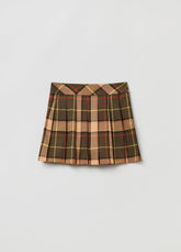 Ovs Girls Tartan Check Pleated Skirt